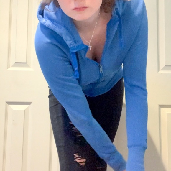 Blue Champion Zip up Hoodie - Picture 1 of 3